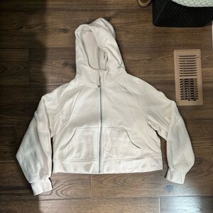 Lululemon off white zip scuba size m/l